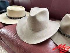 Mens Stratton Self Forming 5X Beaver Hat 7 3/8, Mens Stetson 4X Beaver Hat 7 1/2, Mens Beaver Hat 7 