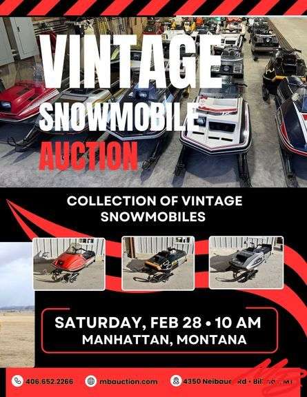 Collection Of Vintage Snowmobiles