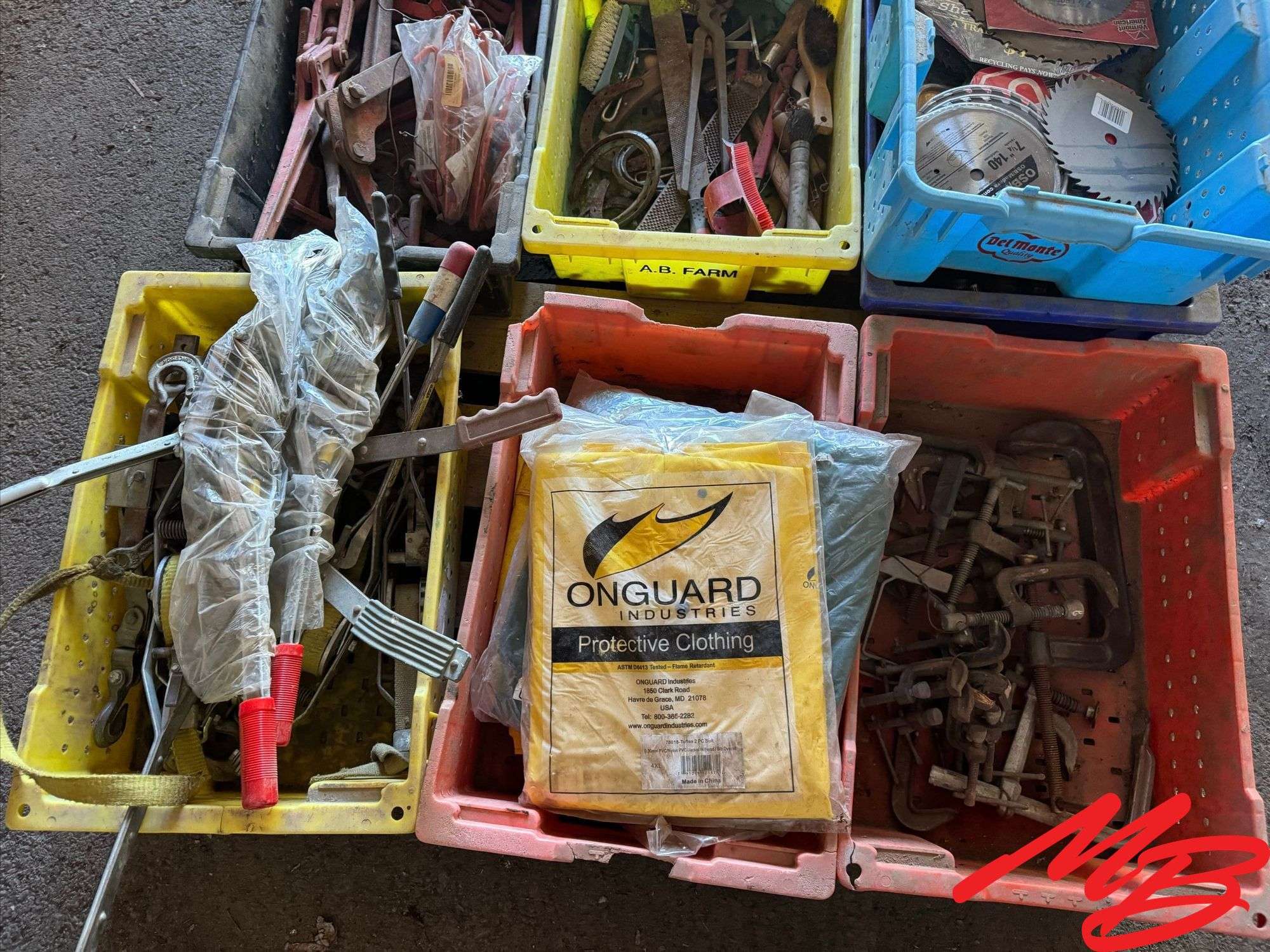 Saw Blades, Protective Clothing, Binders, Etc.