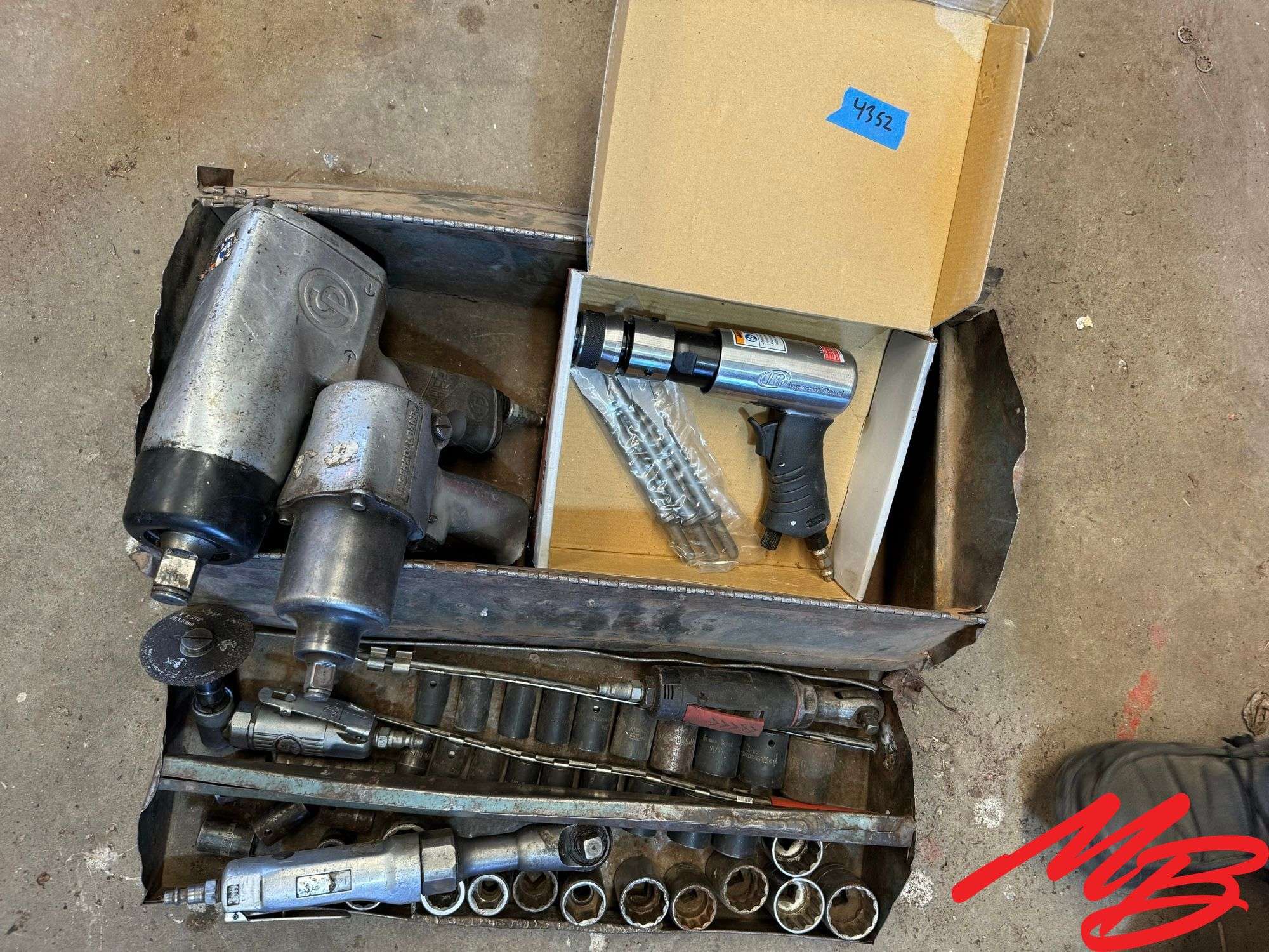 Impact Guns with Assortment of Sockets