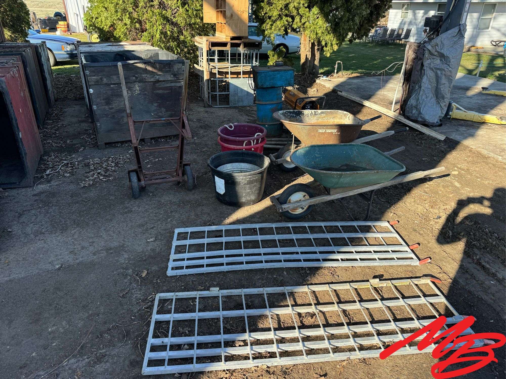 Wheel Barrows, Ramps, & Buckets
