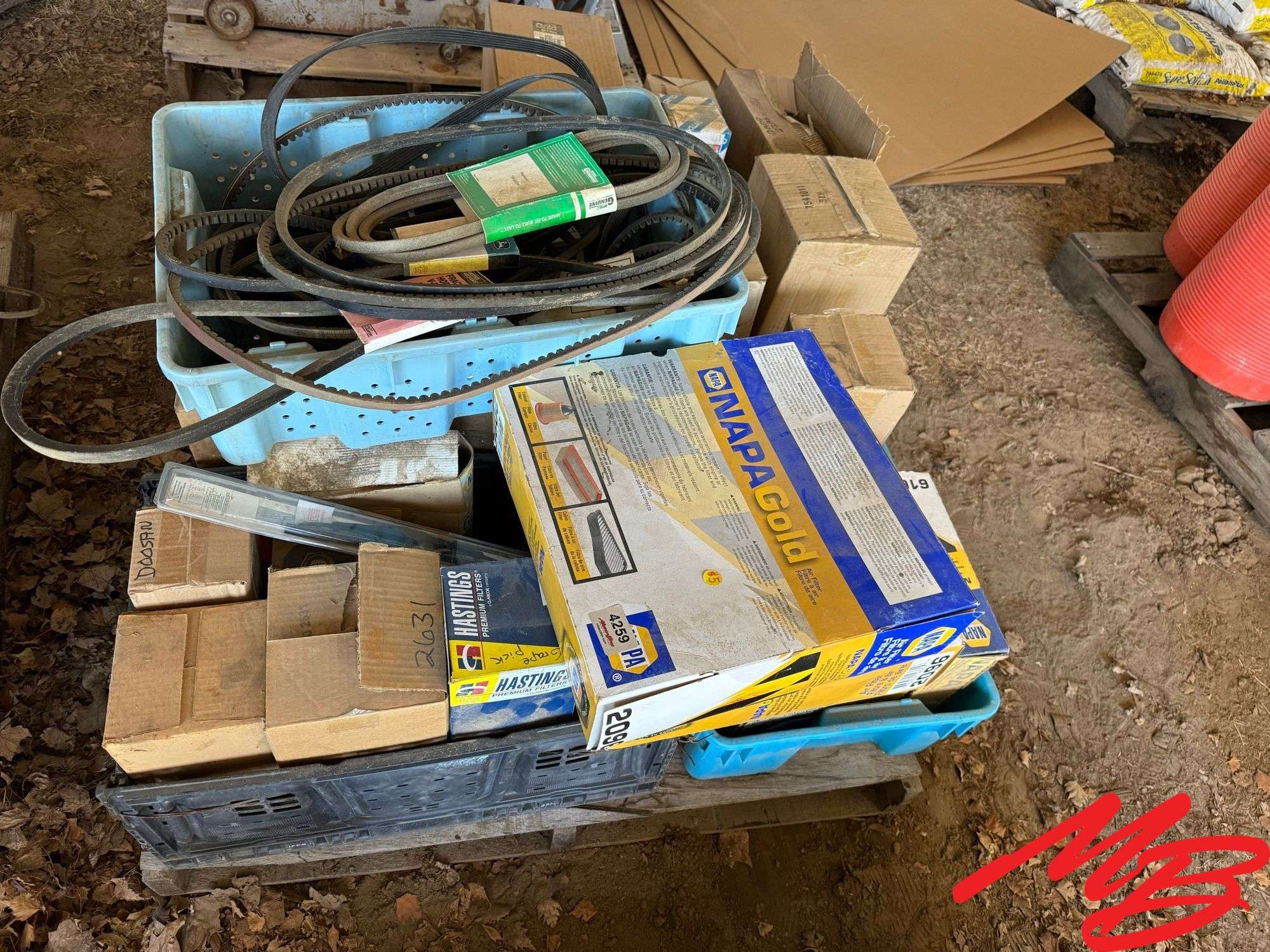 Assortment of Air Filters & Belts