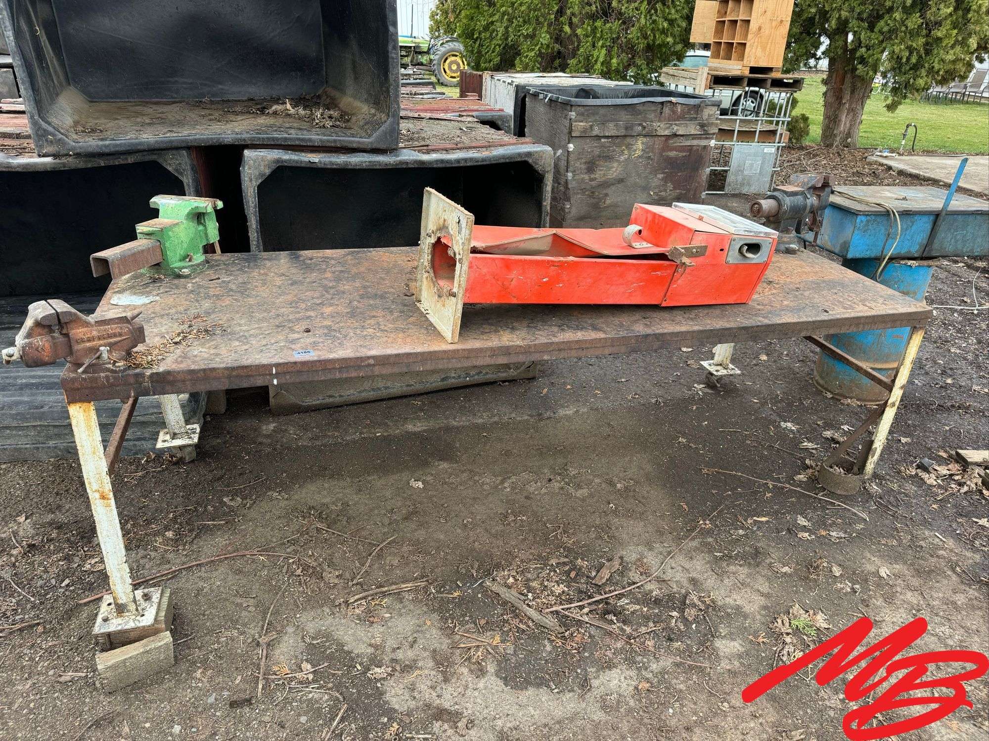Steel Welding Table, Gas Pump, Parts Washer