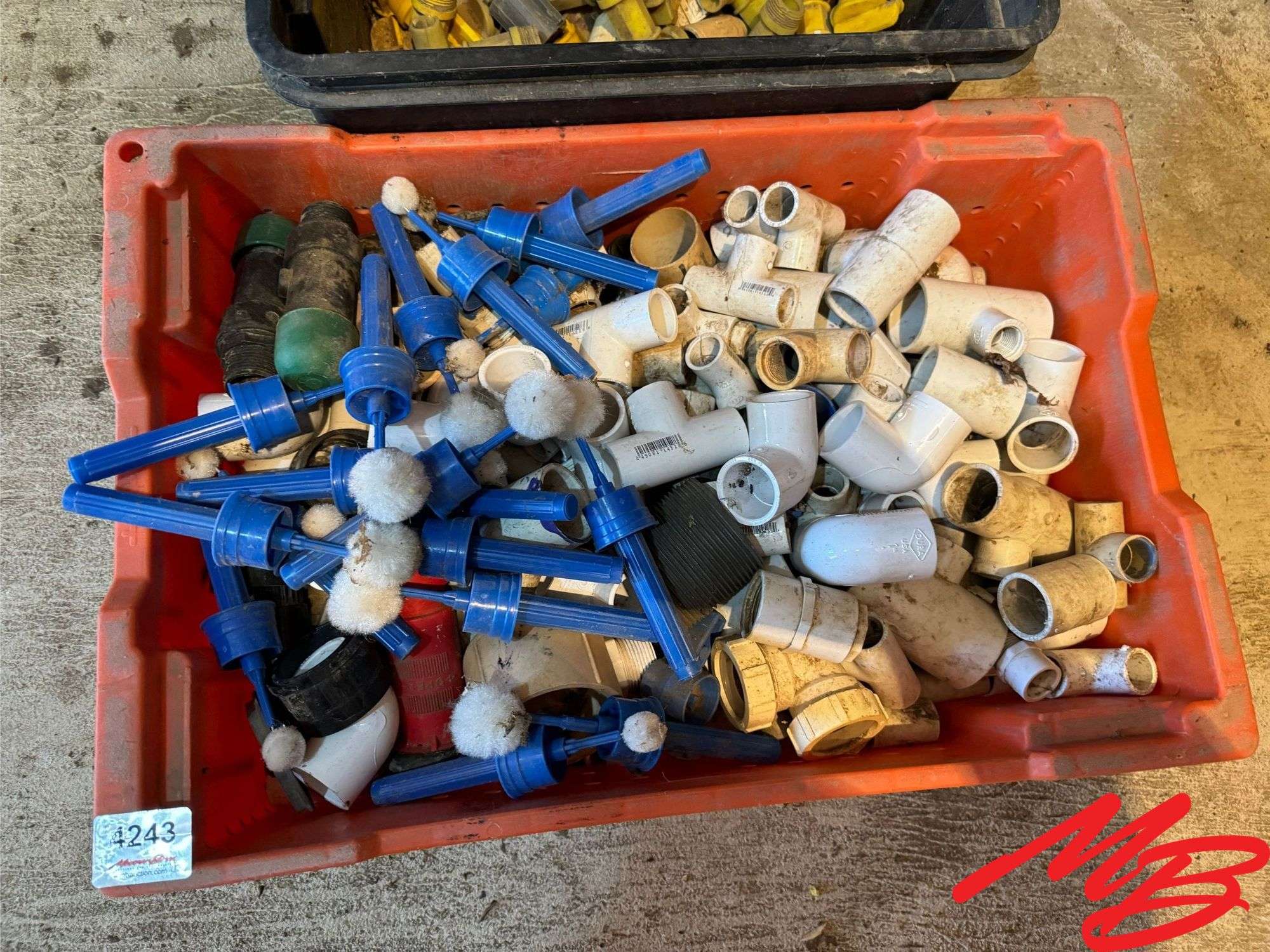 (3) Bins of PVC Irrigation Parts