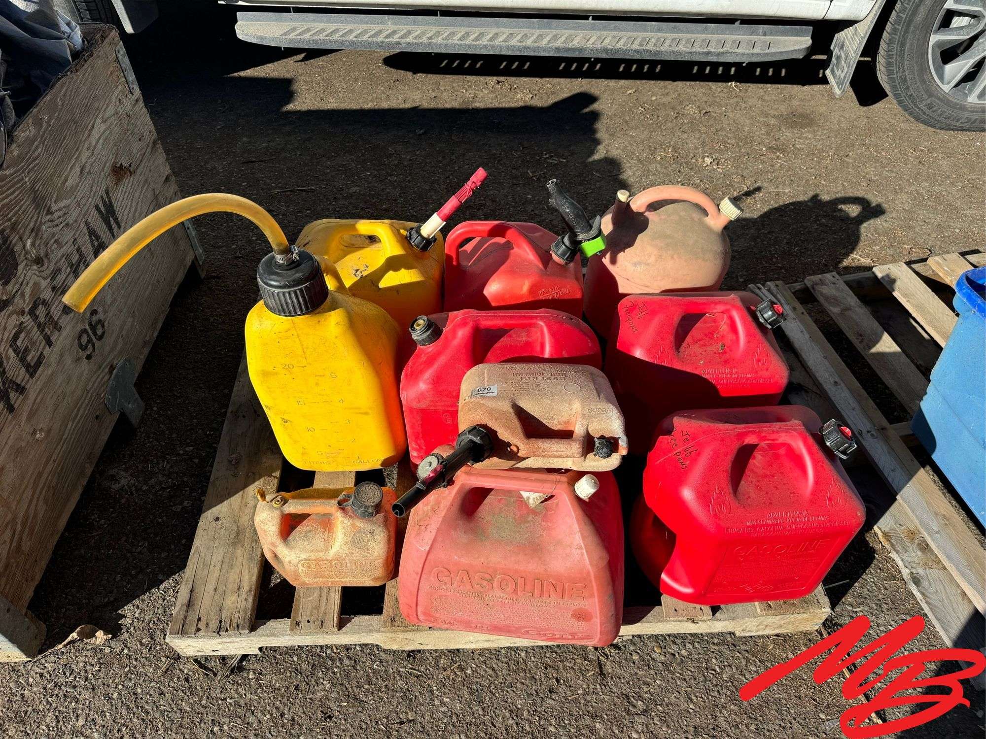 Assortment of Gas Cans