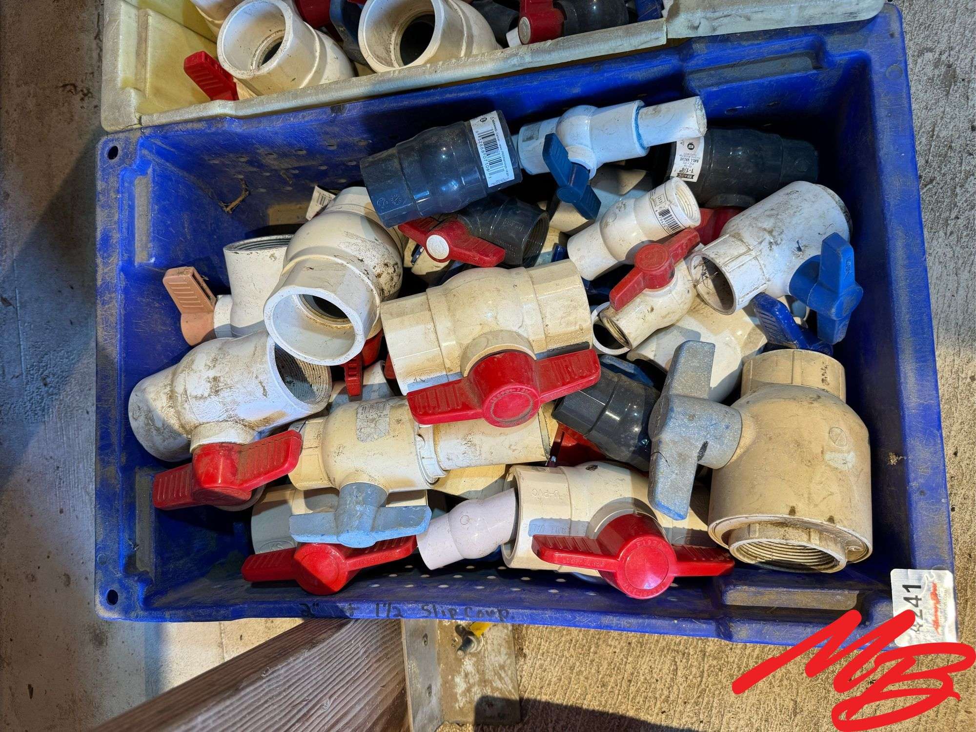 (2) Bins of PVC Valves