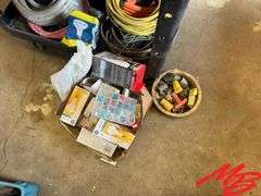 Cart on Wheels with Wire, Electrical Tape, Etc.