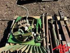 3 Pallets of John Deere Parts - Fenders, Tie Rods, Lights, Seat, Etc.