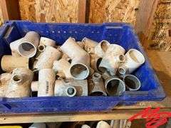 (6) Bins of PVC Irrigation Parts