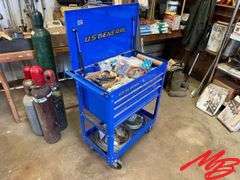 U.S. General Tool Box on Wheels with Contents