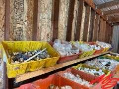 (6) Bins of PVC Irrigation Parts