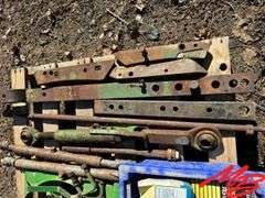 3 Pallets of John Deere Parts - Fenders, Tie Rods, Lights, Seat, Etc.