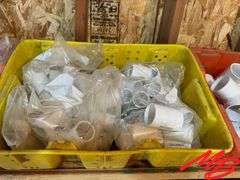 (6) Bins of PVC Irrigation Parts