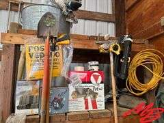 Wall of Misc Shop Supplies, Grow Tubes, Tools Etc