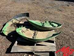 3 Pallets of John Deere Parts - Fenders, Tie Rods, Lights, Seat, Etc.