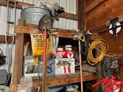 Wall of Misc Shop Supplies, Grow Tubes, Tools Etc