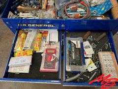 U.S. General Tool Box on Wheels with Contents