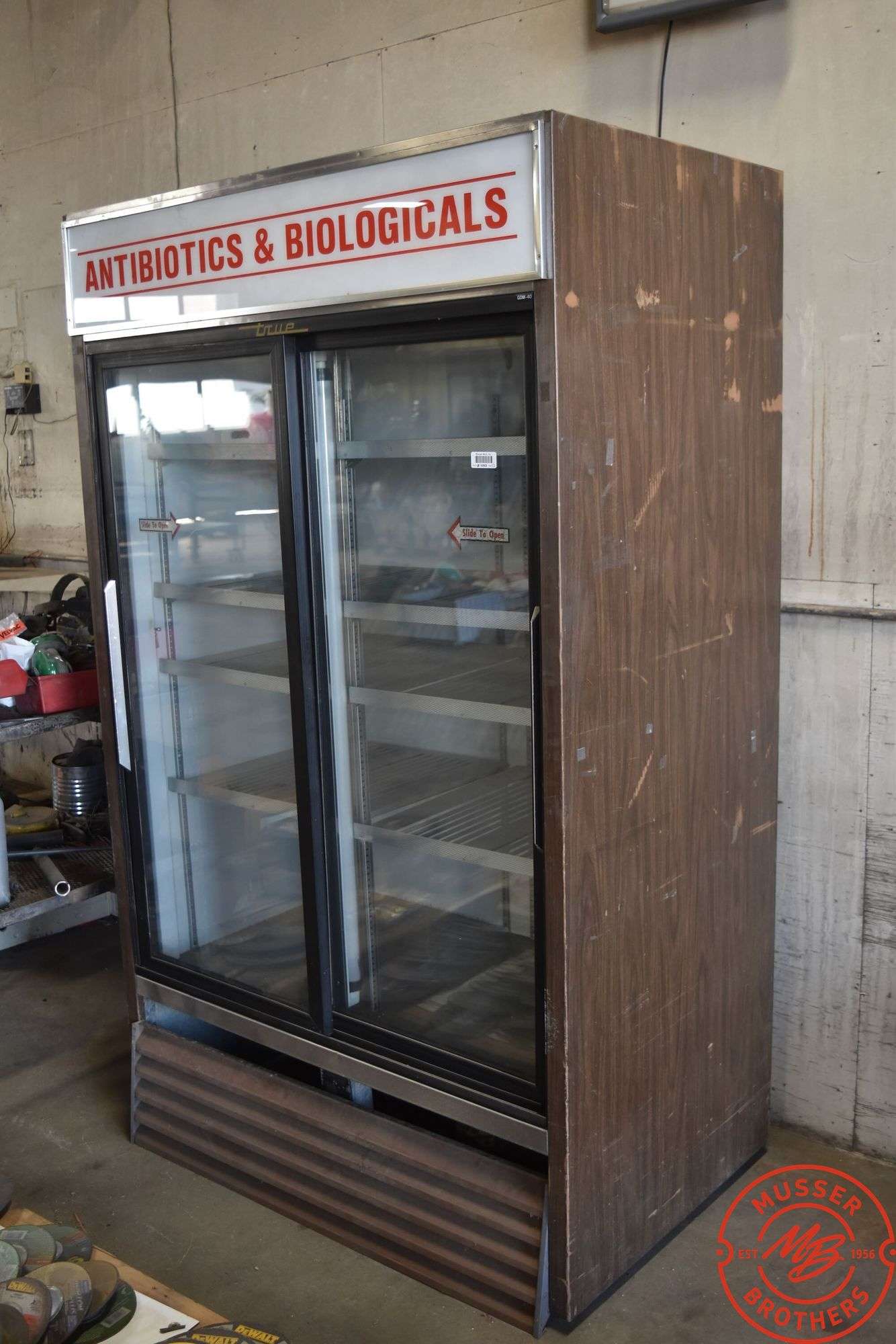 True 2-Door Reach in Fridge