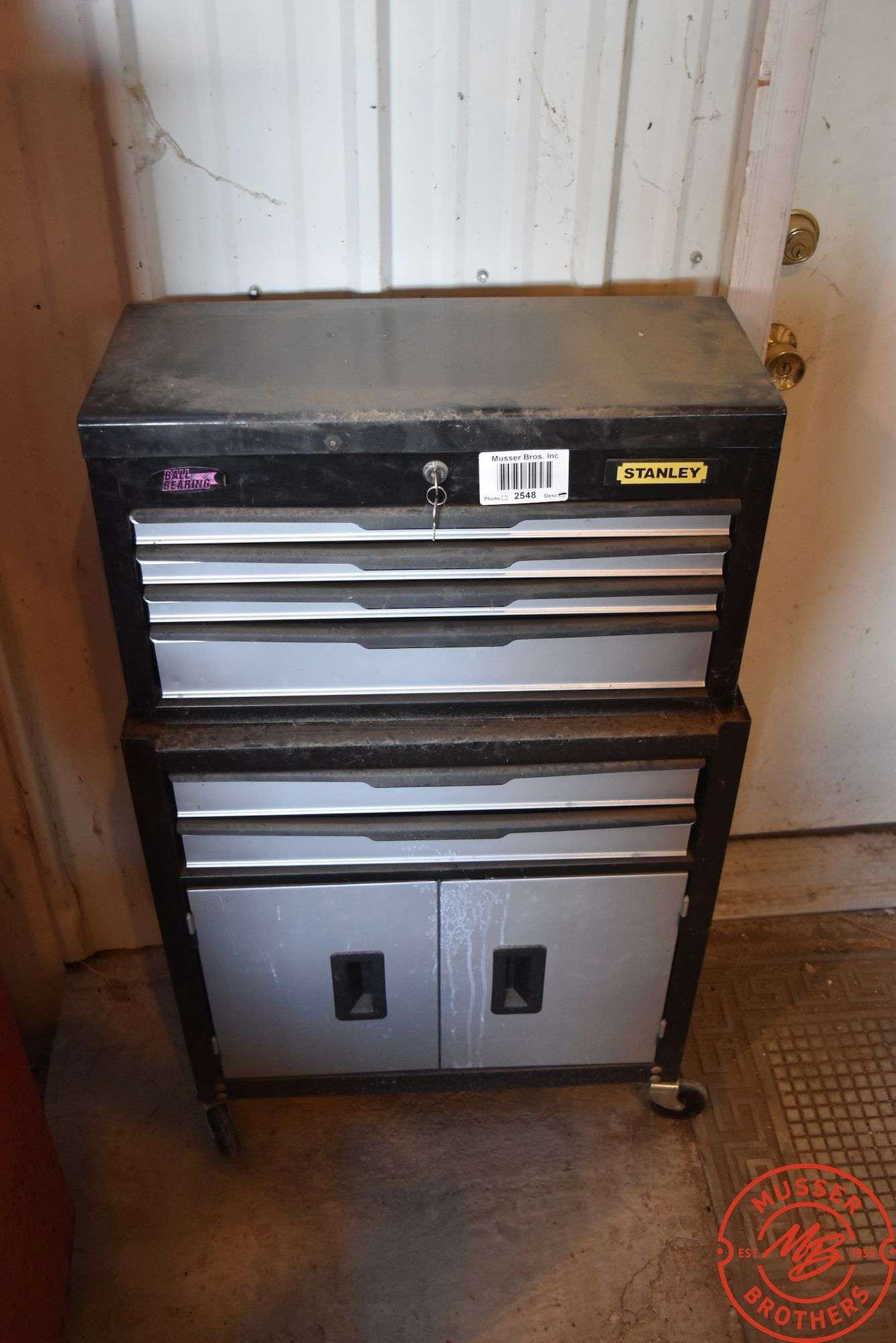Stanley Tool Chest on Wheels w/Misc