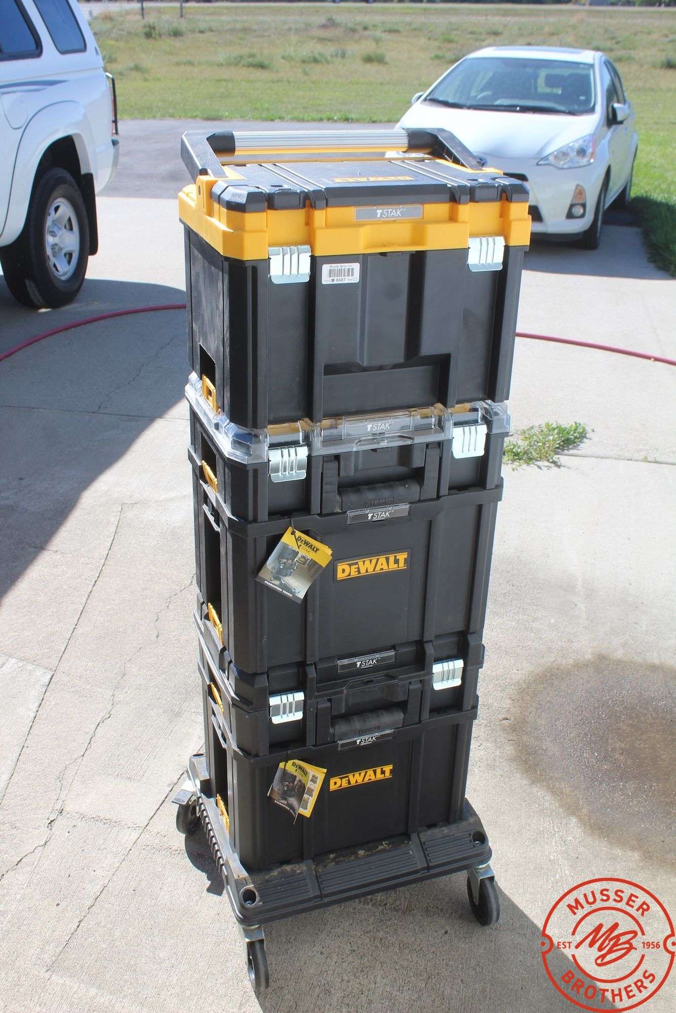 DeWalt T-STAK Tool Storage Boxes on Rollers