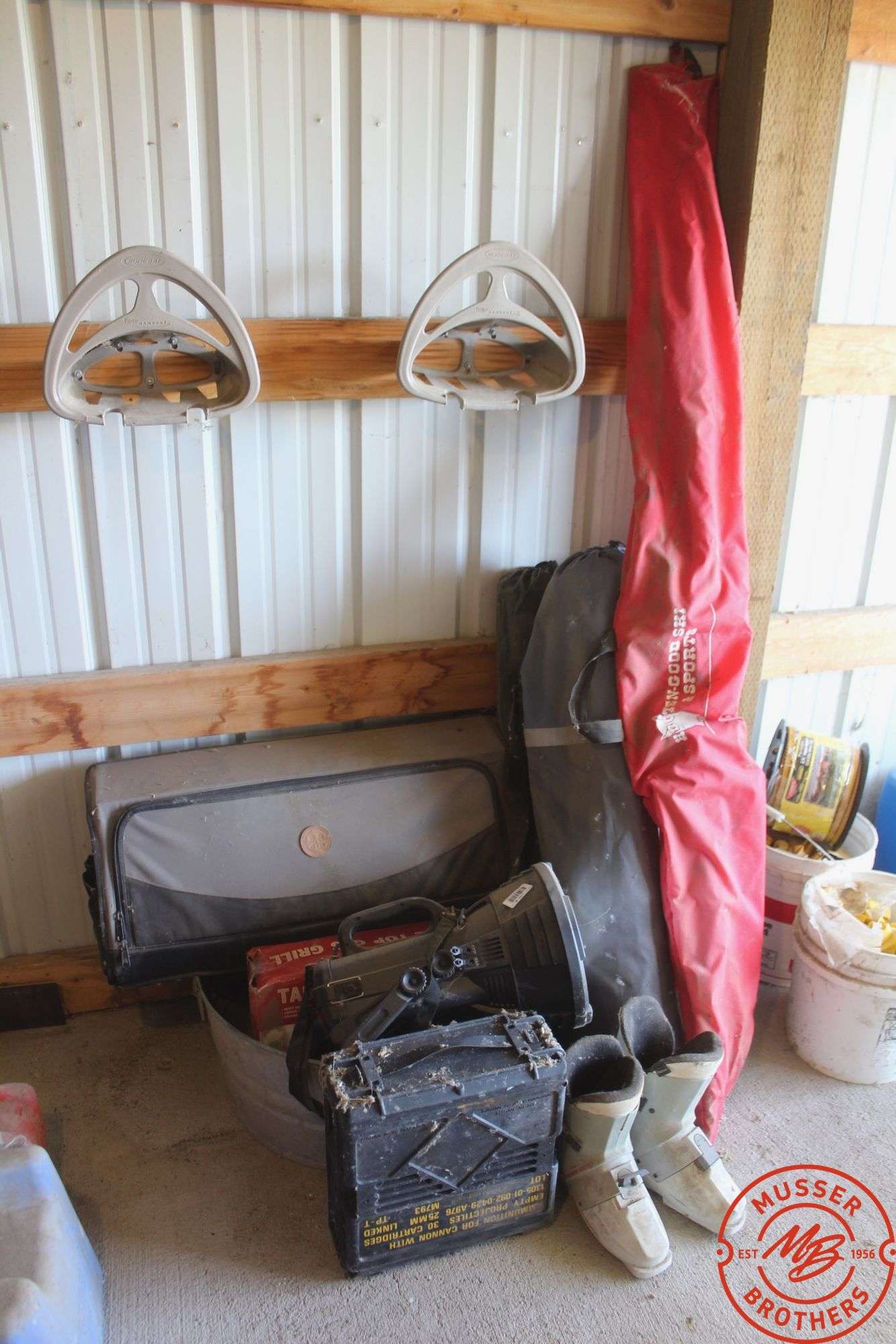 Camping/Outdoors Lot, Table Top Grills, Spotlight, Skis, Misc