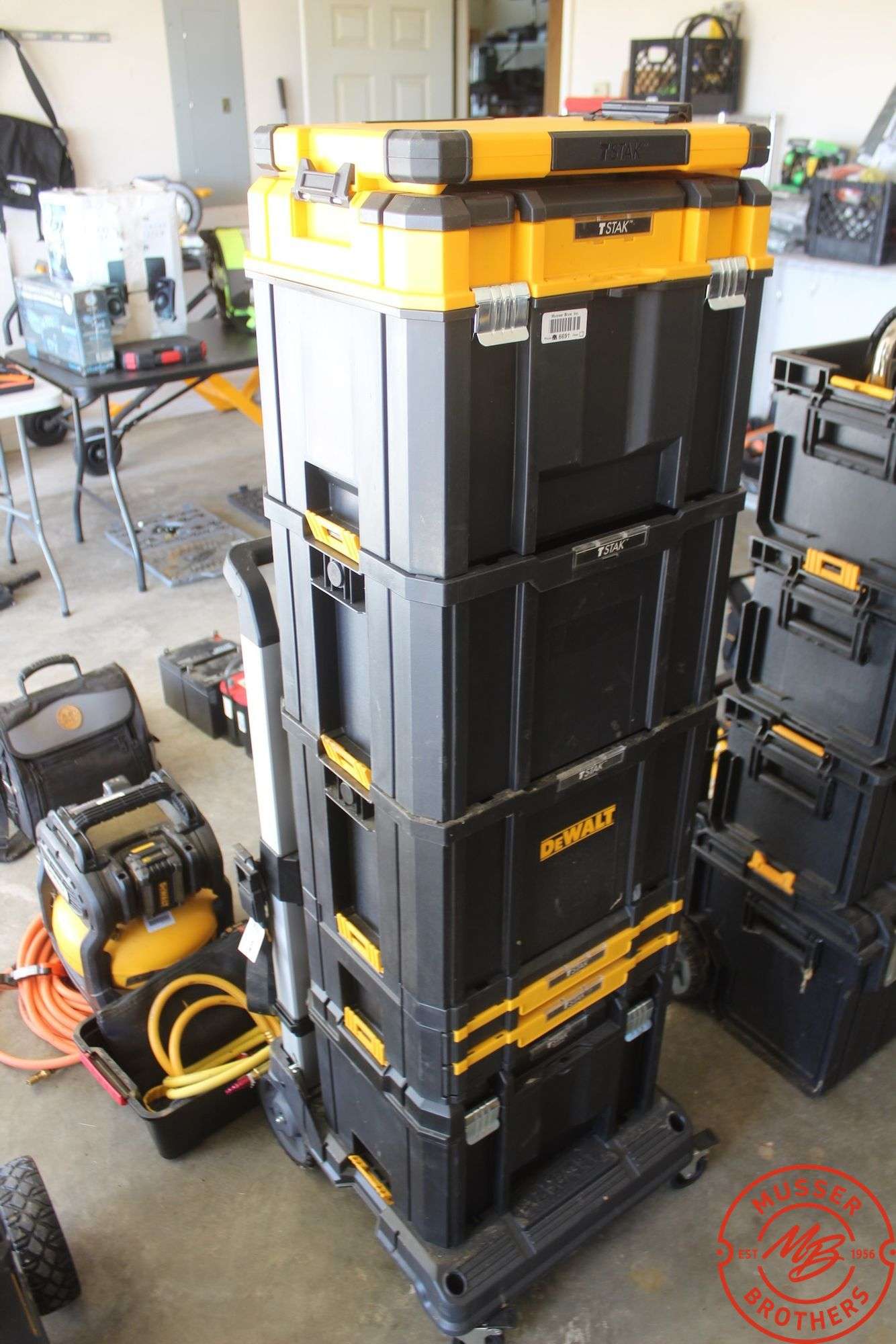 DeWalt T-STAK Boxes on Roller Cart