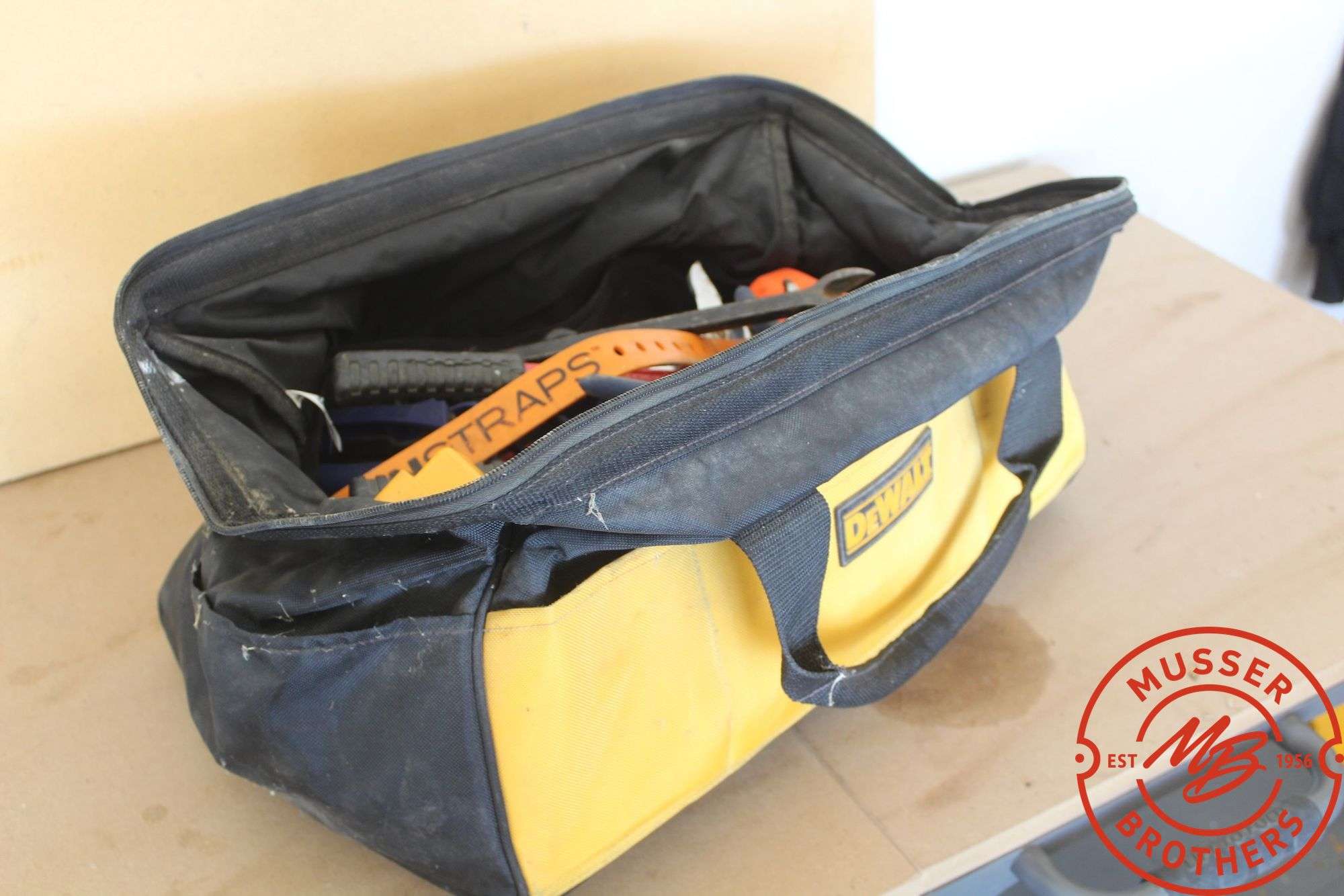 Assorted Tools in DeWalt Bag