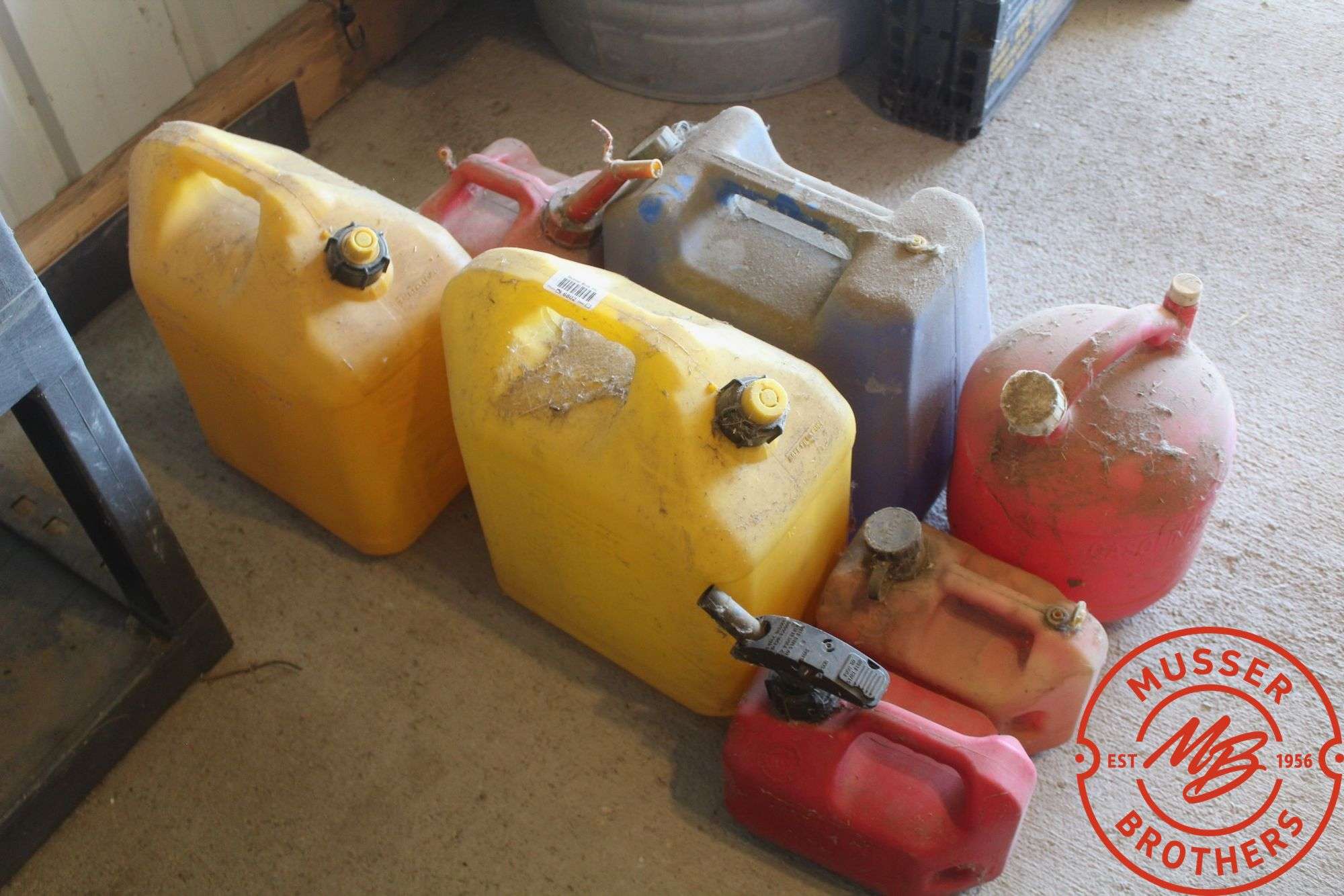 (7) Assorted Fuel Cans
