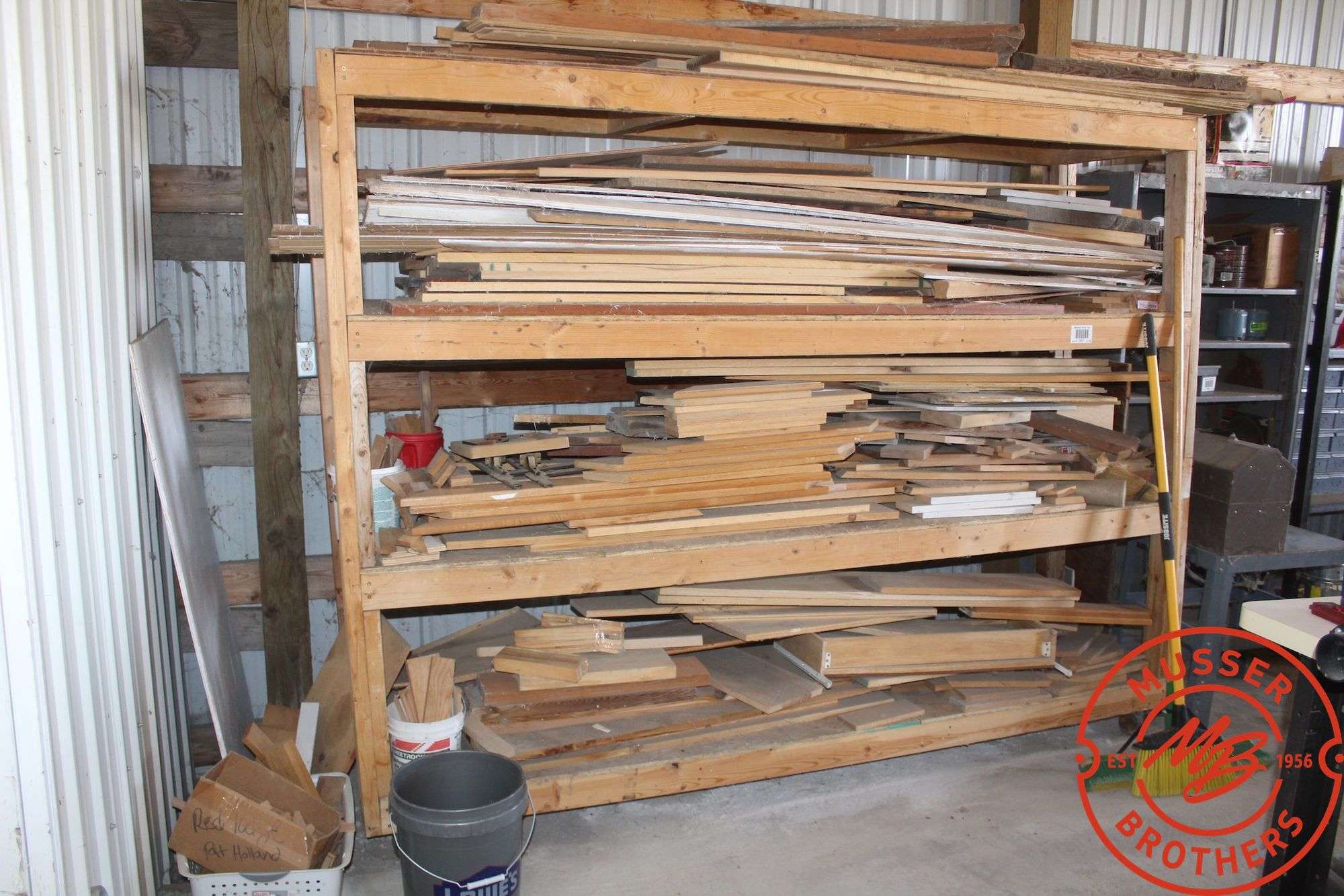 Assorted Wood on Rack