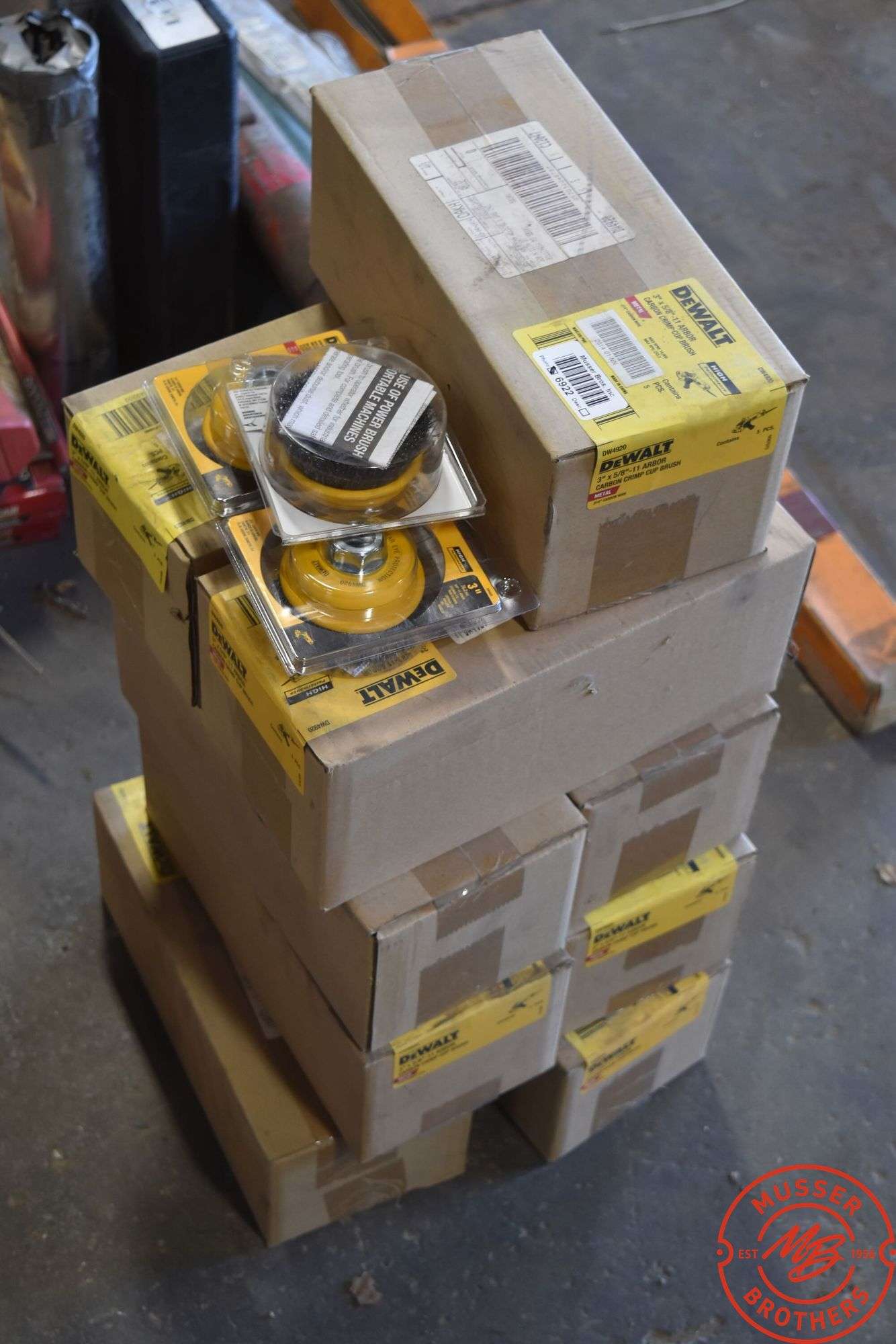(9) Boxes Dewalt Carbon Crimp Cup Brushes