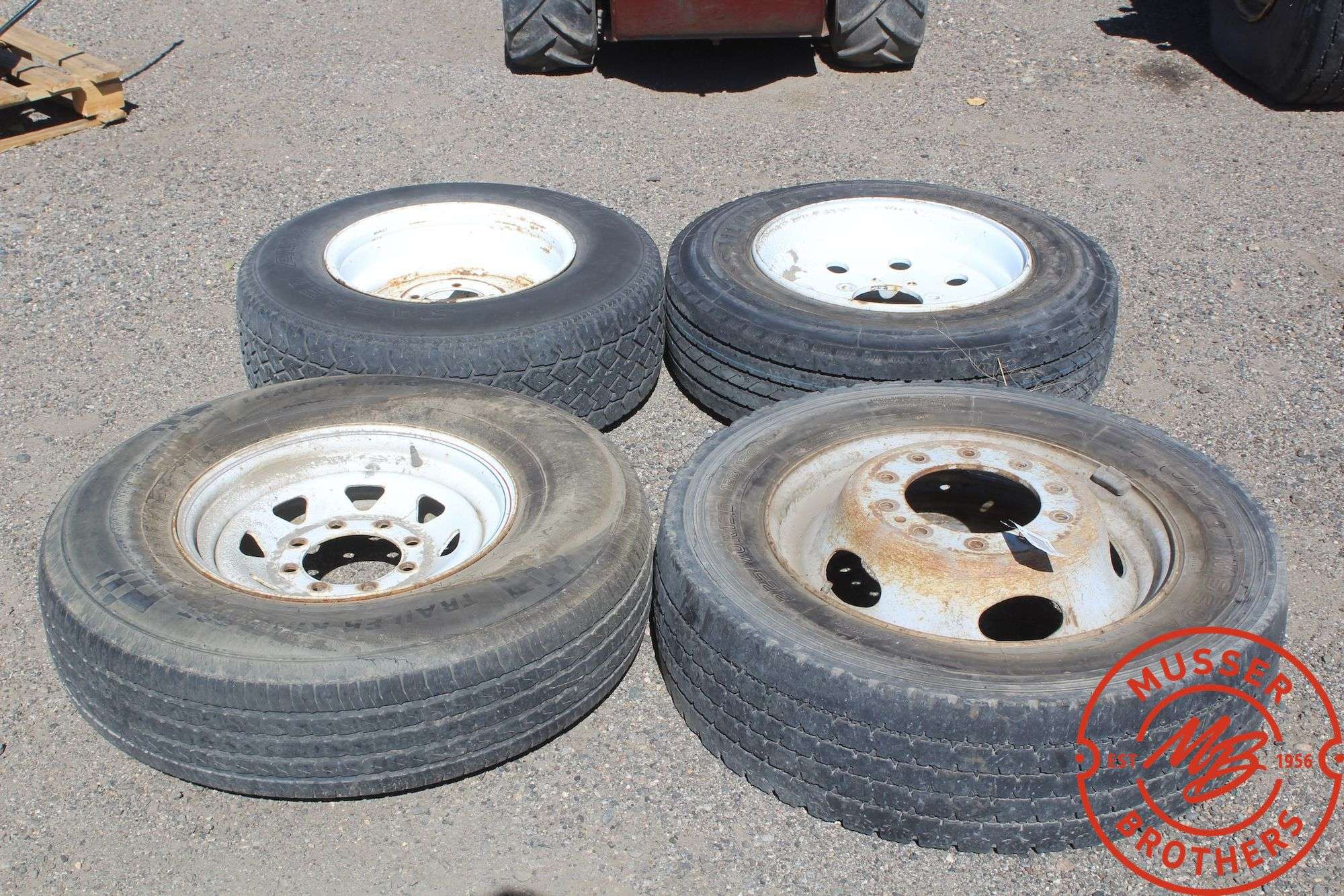 (4) Assorted Tires on Rims