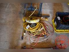 Assorted Electrical Cords & Partial Roll 12/2 Romex