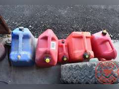 Assorted Plastic/Metal Gas Cans