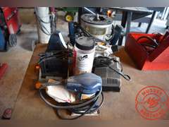 (3) Ryobi Power Tools:  Rotor, Quarter Sheet Sander, Biscuit Joiner