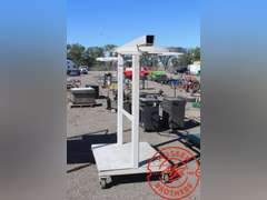 Steel Rack w/ rotating wheels