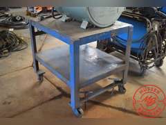 Metal Table w/ Rollers