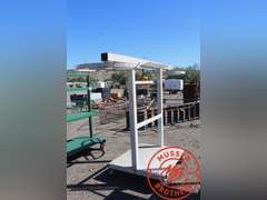 Steel Rack w/ rotating wheels