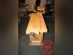WoodenWhite Gate Work Bench w/Vises, 20"x60"x34"