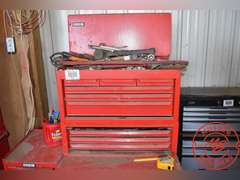Stack-On Tool Chest on Rollers, Side Cabinet w/Tools & Accessories