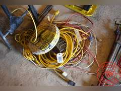 Assorted Electrical Cords & Partial Roll 12/2 Romex