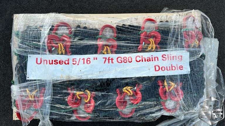 Unused 5/16” 7ft G80Chain Sling Double