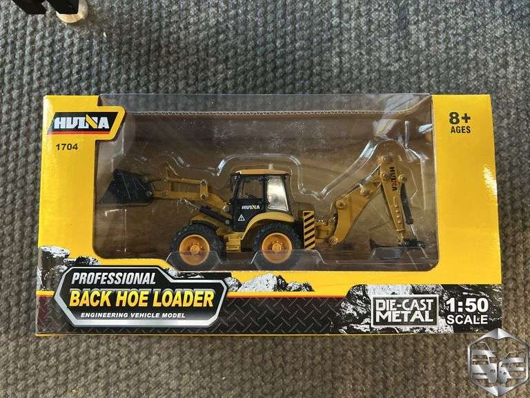 HUINA 1:50 Scale Die-Cast Metal Back Hoe Loader