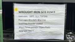 Wrought Iron Site Fence