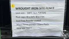 Wrought Iron Site Fence