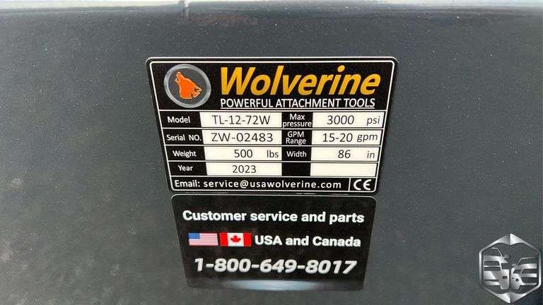 Wolverine Hydraulic Rototiller