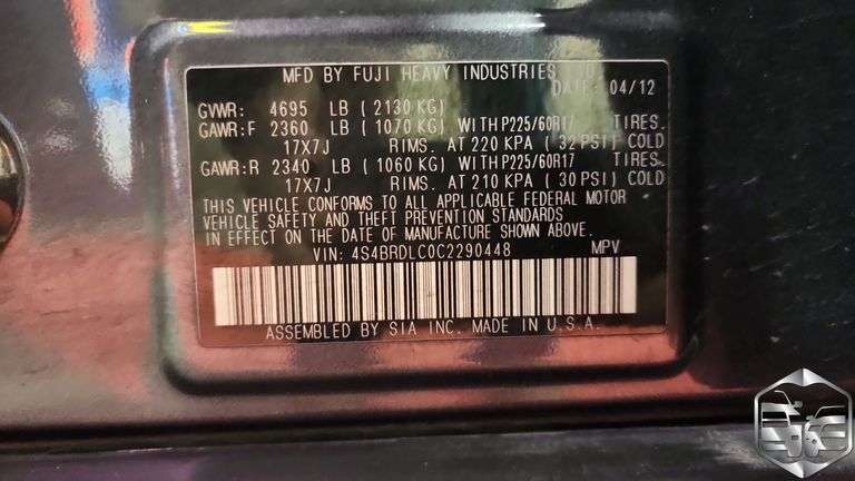 2012 Subaru Outback 3.6R Limited