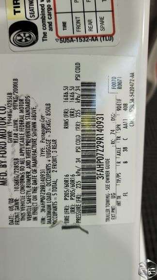 2009 Ford Fusion  SE