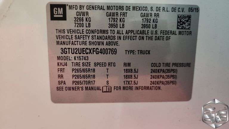 2015 GMC Sierra 1500 SLE