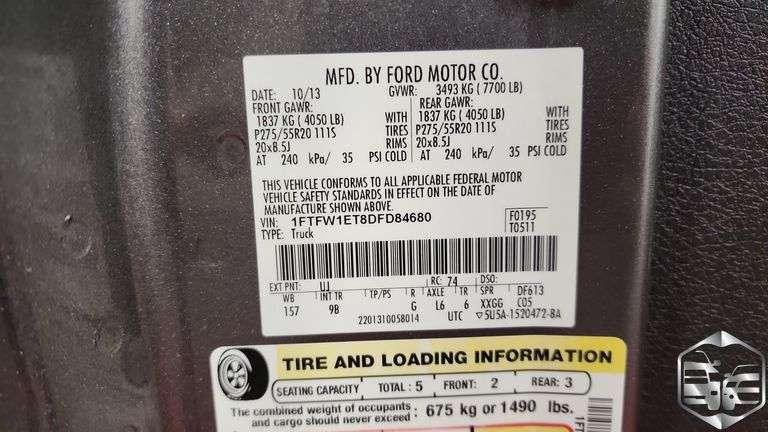 2013 Ford F150 Platinum