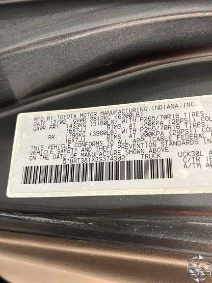 2003 Toyota Tundra Limited